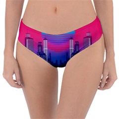 Retro Cityscape Artist Artwork Digital Art Reversible Classic Bikini Bottoms