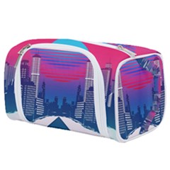 Retro Cityscape Artist Artwork Digital Art Toiletries Pouch