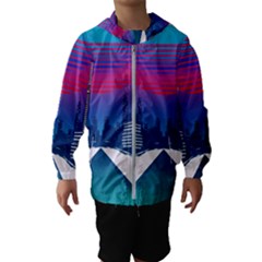 Retro Cityscape Artist Artwork Digital Art Kids  Hooded Windbreaker