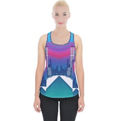 Retro Cityscape Artist Artwork Digital Art Piece Up Tank Top