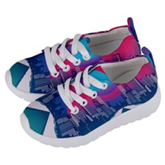 Retro Cityscape Artist Artwork Digital Art Kids  Lightweight Sports Shoes