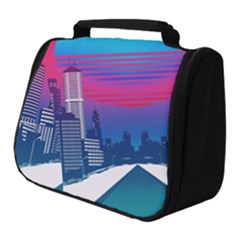 Retro Cityscape Artist Artwork Digital Art Full Print Travel Pouch (Small)