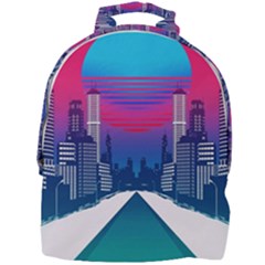 Retro Cityscape Artist Artwork Digital Art Mini Full Print Backpack