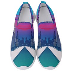 Retro Cityscape Artist Artwork Digital Art Men s Slip On Sneakers