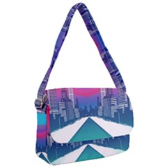 Retro Cityscape Artist Artwork Digital Art Courier Bag