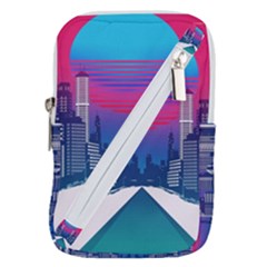 Retro Cityscape Artist Artwork Digital Art Belt Pouch Bag (small) by Salman4z