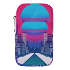 Retro Cityscape Artist Artwork Digital Art Waist Pouch (Large)