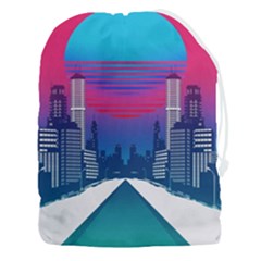 Retro Cityscape Artist Artwork Digital Art Drawstring Pouch (3XL)