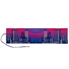 Retro Cityscape Artist Artwork Digital Art Roll Up Canvas Pencil Holder (L)