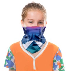 Retro Cityscape Artist Artwork Digital Art Face Covering Bandana (Kids)