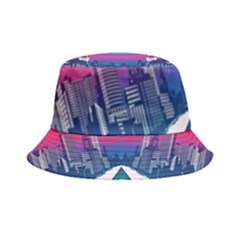 Retro Cityscape Artist Artwork Digital Art Inside Out Bucket Hat