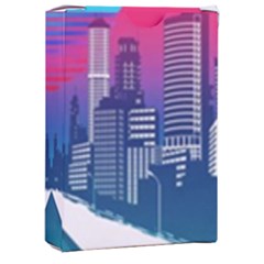 Retro Cityscape Artist Artwork Digital Art Playing Cards Single Design (Rectangle) with Custom Box