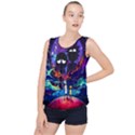 Rick And Morty In Outer Space Bubble Hem Chiffon Tank Top View1