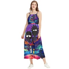 Rick And Morty In Outer Space Boho Sleeveless Summer Dress by Salman4z