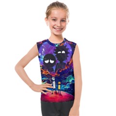 Rick And Morty In Outer Space Kids  Mesh Tank Top by Salman4z