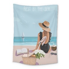 Rest By The Sea Medium Tapestry by SychEva