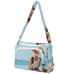 Rest By The Sea Front Pocket Crossbody Bag by SychEva
