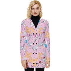 Medical Button Up Hooded Coat 