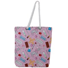 Medical Full Print Rope Handle Tote (large) by SychEva