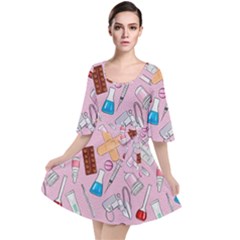 Medical Velour Kimono Dress by SychEva