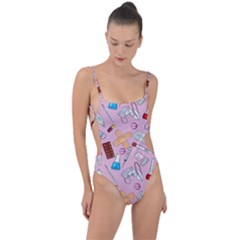 Medical Tie Strap One Piece Swimsuit by SychEva