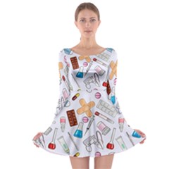 Medicine Long Sleeve Skater Dress