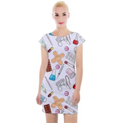 Medicine Cap Sleeve Bodycon Dress