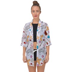 Medicine Open Front Chiffon Kimono