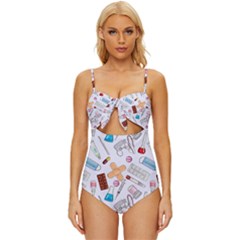 Medicine Knot Front One-piece Swimsuit