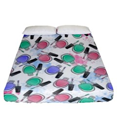 Nail Polish Fitted Sheet (queen Size) by SychEva