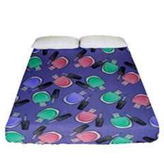 Nail Polish Fitted Sheet (queen Size) by SychEva