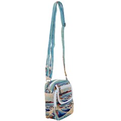 Wave Japanese Mount Fuji Woodblock Print Ocean Shoulder Strap Belt Bag by Salman4z