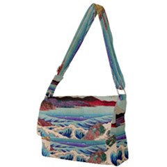 Wave Japanese Mount Fuji Woodblock Print Ocean Full Print Messenger Bag (s) by Salman4z