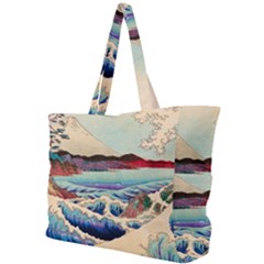 Wave Japanese Mount Fuji Woodblock Print Ocean Simple Shoulder Bag by Salman4z