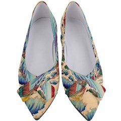 Wave Japanese Mount Fuji Woodblock Print Ocean Women s Bow Heels by Salman4z