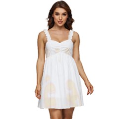 Boxing Cat Ruffle Strap Babydoll Chiffon Dress