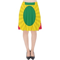 National Cockade Of Bolivia Velvet High Waist Skirt by abbeyz71