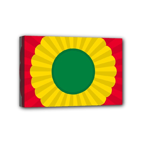 National Cockade Of Bolivia Mini Canvas 6  X 4  (stretched)