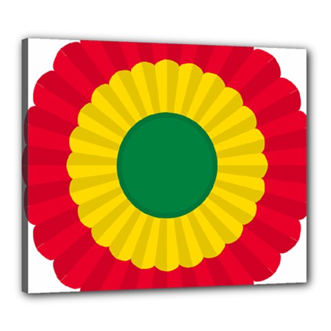 National Cockade Of Bolivia Canvas 24  X 20  (stretched) by abbeyz71