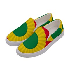 National Cockade Of Bolivia Women s Canvas Slip Ons by abbeyz71