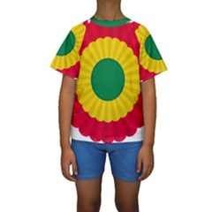 National Cockade Of Bolivia Kids  Short Sleeve Swimwear by abbeyz71