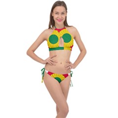 National Cockade Of Bolivia Cross Front Halter Bikini Set by abbeyz71