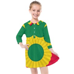 National Cockade Of Bolivia Kids  Quarter Sleeve Shirt Dress