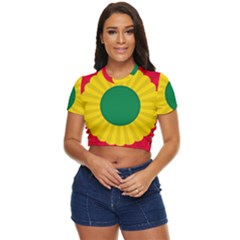 National Cockade Of Bolivia Side Button Cropped Tee by abbeyz71