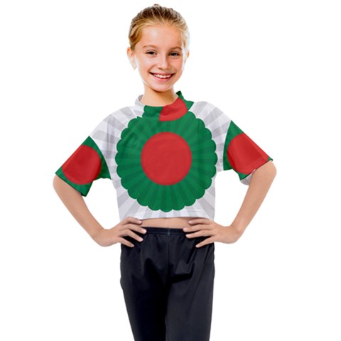 National Cockade Of Bulgaria Kids Mock Neck Tee by abbeyz71