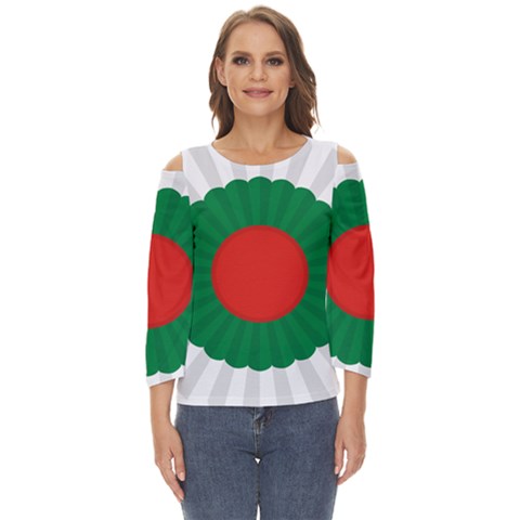 National Cockade Of Bulgaria Cut Out Wide Sleeve Top by abbeyz71