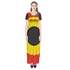 National Cockade Of Belgium Short Sleeve Maxi Dress