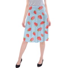 Strawberry Midi Beach Skirt by SychEva