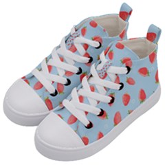 Strawberry Kids  Mid-top Canvas Sneakers by SychEva