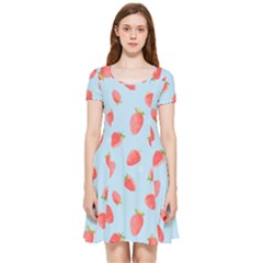 Strawberry Inside Out Cap Sleeve Dress by SychEva